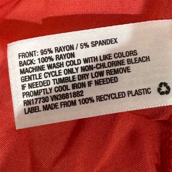 Ava & Viv Coral Pink Button-Front Blouse Tunic Top 3X Lightweight Minimalist - Picture 7 of 7